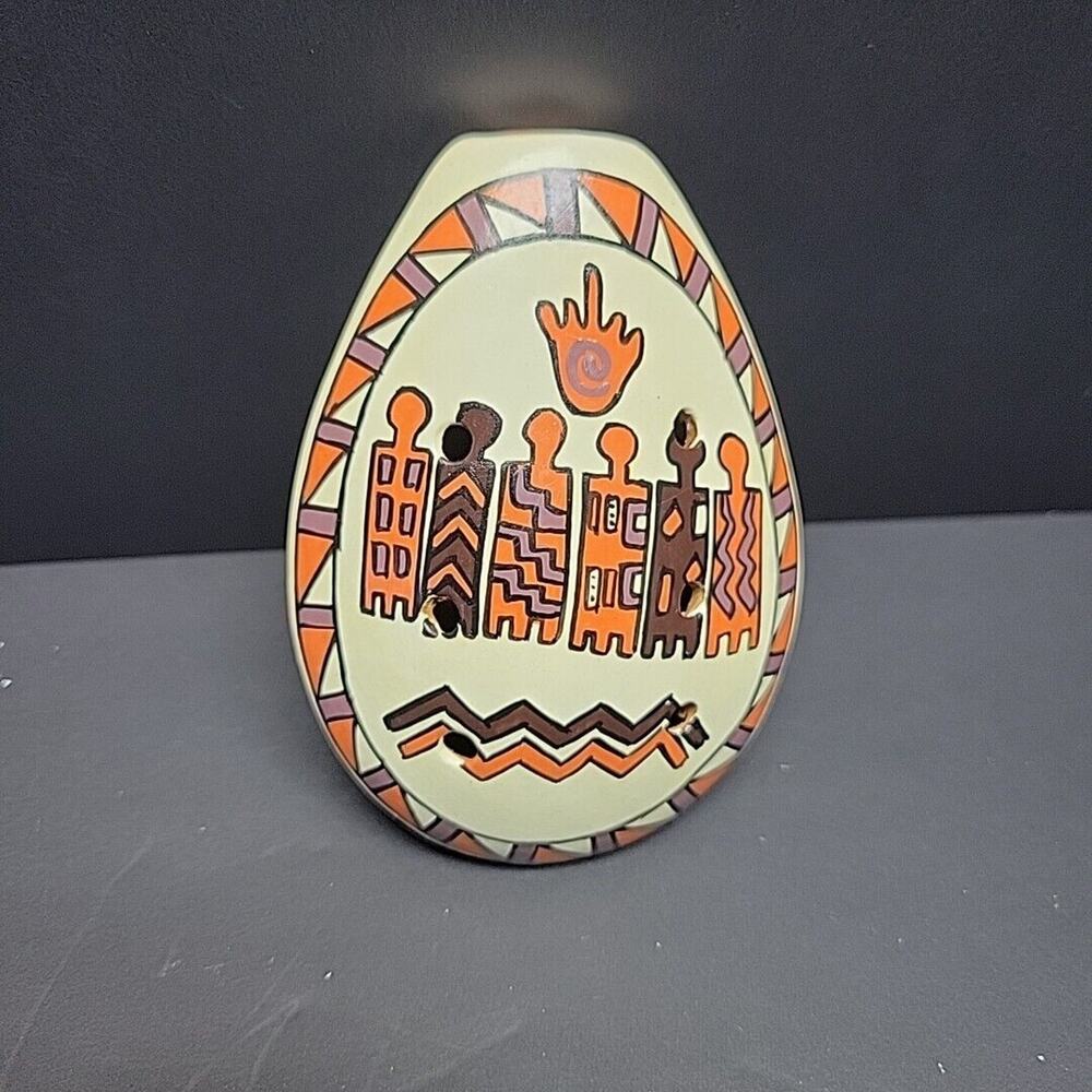 Peruvian 6 Hole POTTERY Ocarina Hand Made Flute Whistle